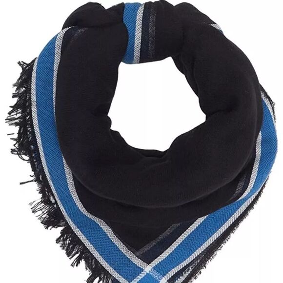 NWT rag & bone Lance Logo Scarf in navy - Picture 2 of 5